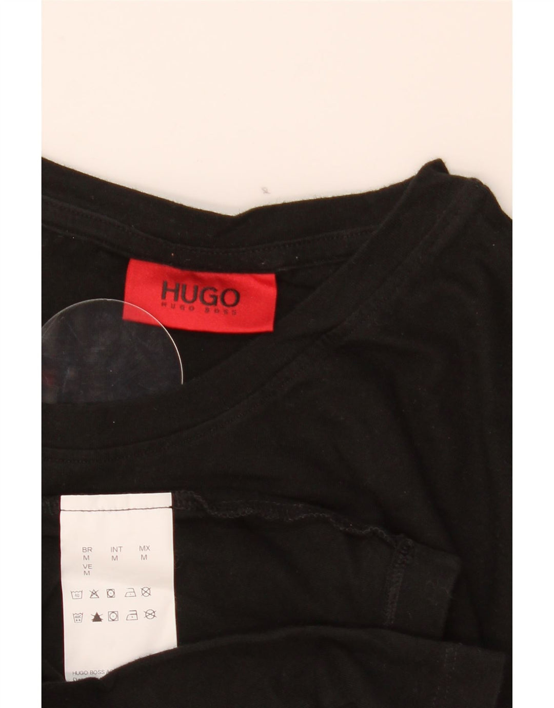 Hugo Boss Herren T-Shirt Top Medium Schwarz Baumwolle