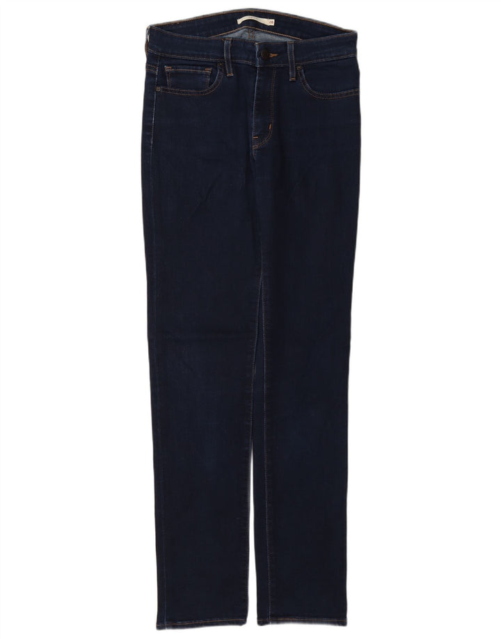 Levi's Damen 712 Slim Jeans W28 L32 Marineblau Baumwolle