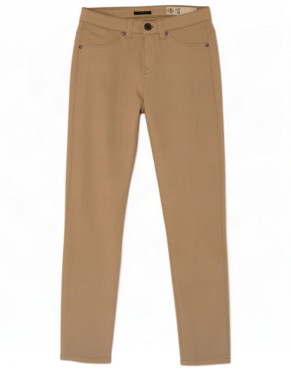 Sisley Damen Super Skinny Jegging Jeans W27 L29 Khaki Baumwolle