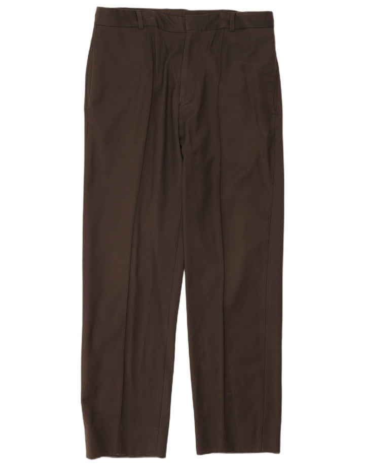 Calvin Klein Damen gerade Anzughose W32 L30 Braun