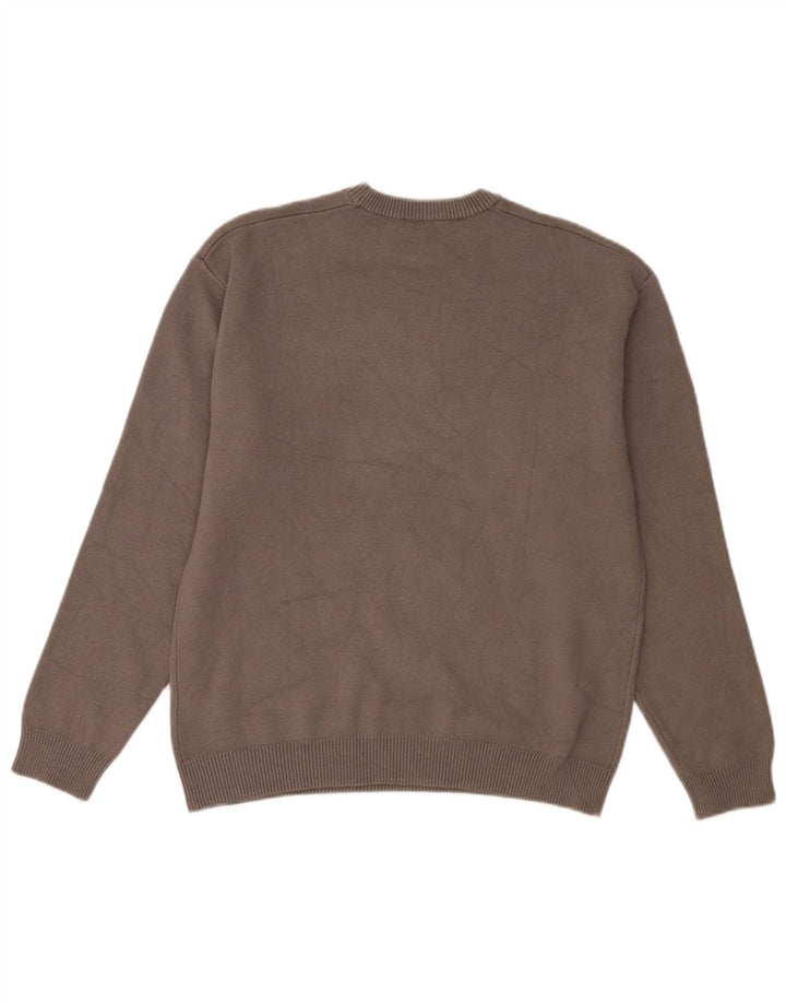 Zara Herren-Pullover mit Rundhalsausschnitt, mittelgrau