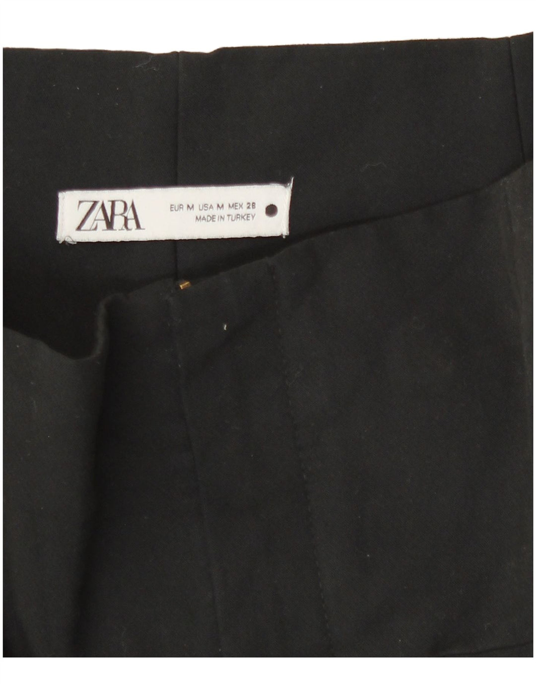 Schmale Freizeithose für Damen von Zara, Größe M, W28, L28, Schwarz