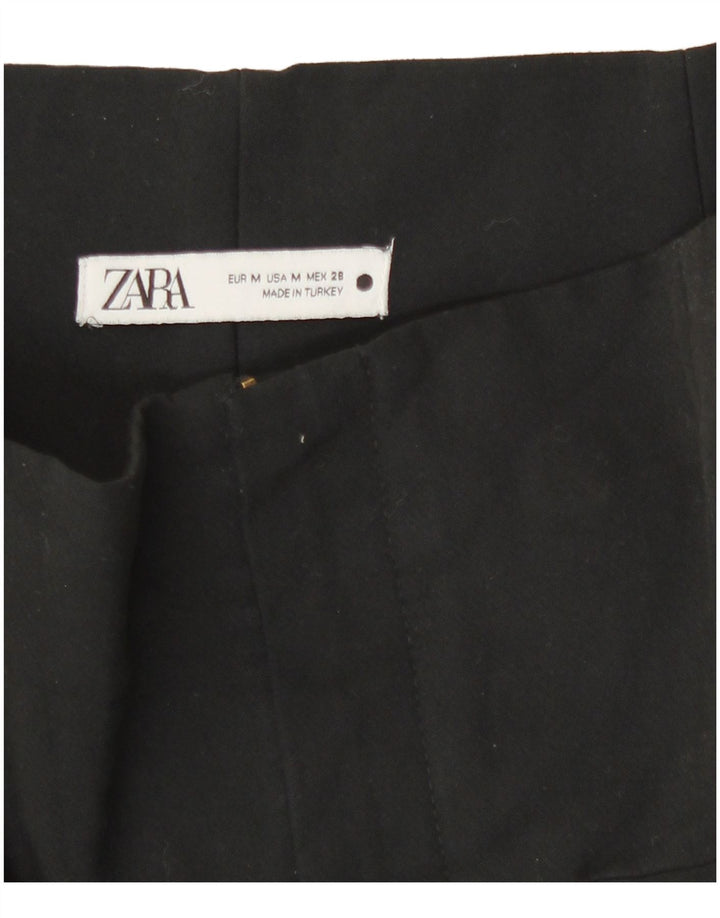 Schmale Freizeithose für Damen von Zara, Größe M, W28, L28, Schwarz