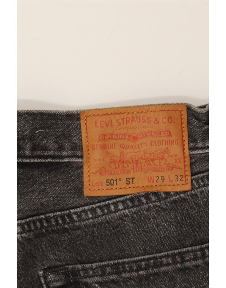 LEVI'S Mens 501 Distressed Straight Jeans W29 L32 Grey Cotton Vintage Levi's and Second-Hand Levi's from Messina Hembry 