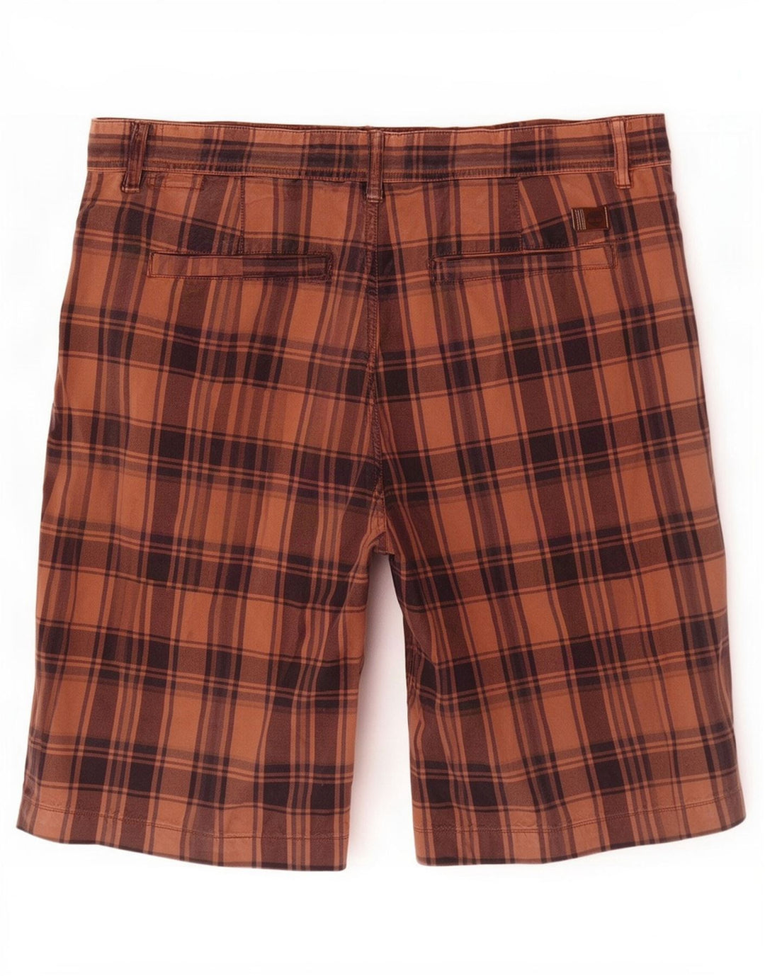 Timberland Herren Regular Chino Shorts W36 Große braune karierte Baumwolle