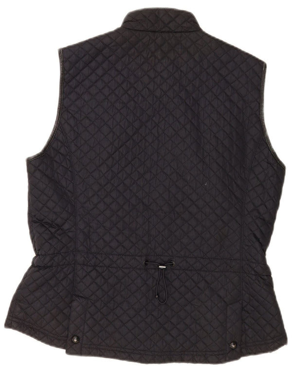 Massimo Dutti Damen Steppweste UK 18 XL Schwarz Polyester