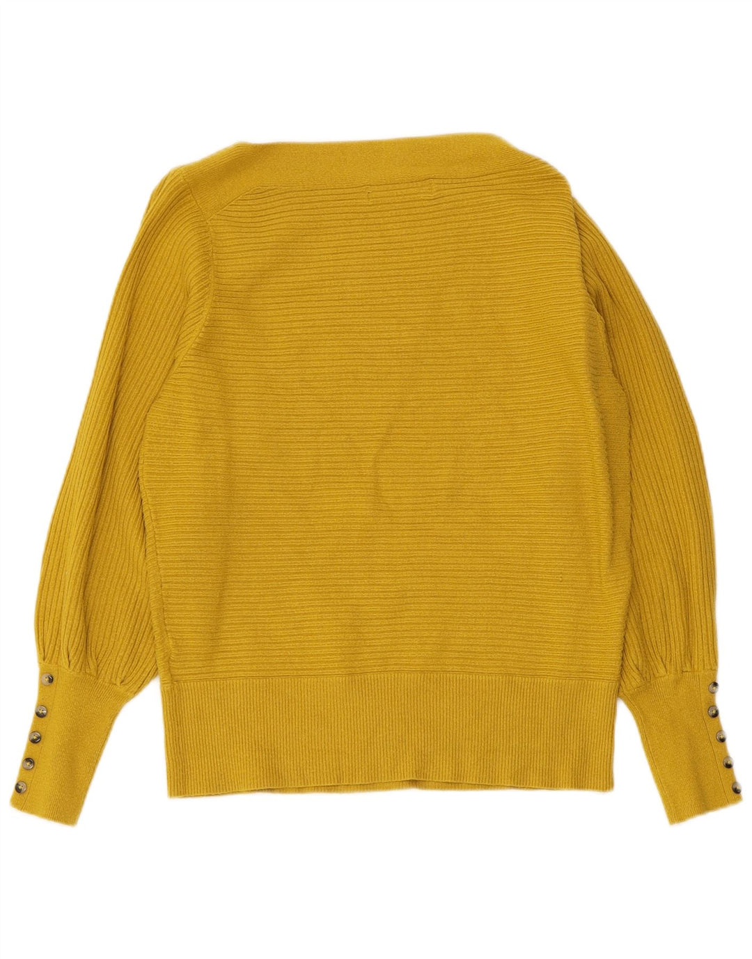 Marks & Spencer Damen-Pullover mit U-Boot-Ausschnitt, UK 14, mittelgelbe Viskose
