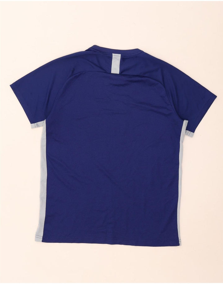 Nike Herren Dri Fit T-Shirt-Oberteil, großes blaues Farbblock-Polyester