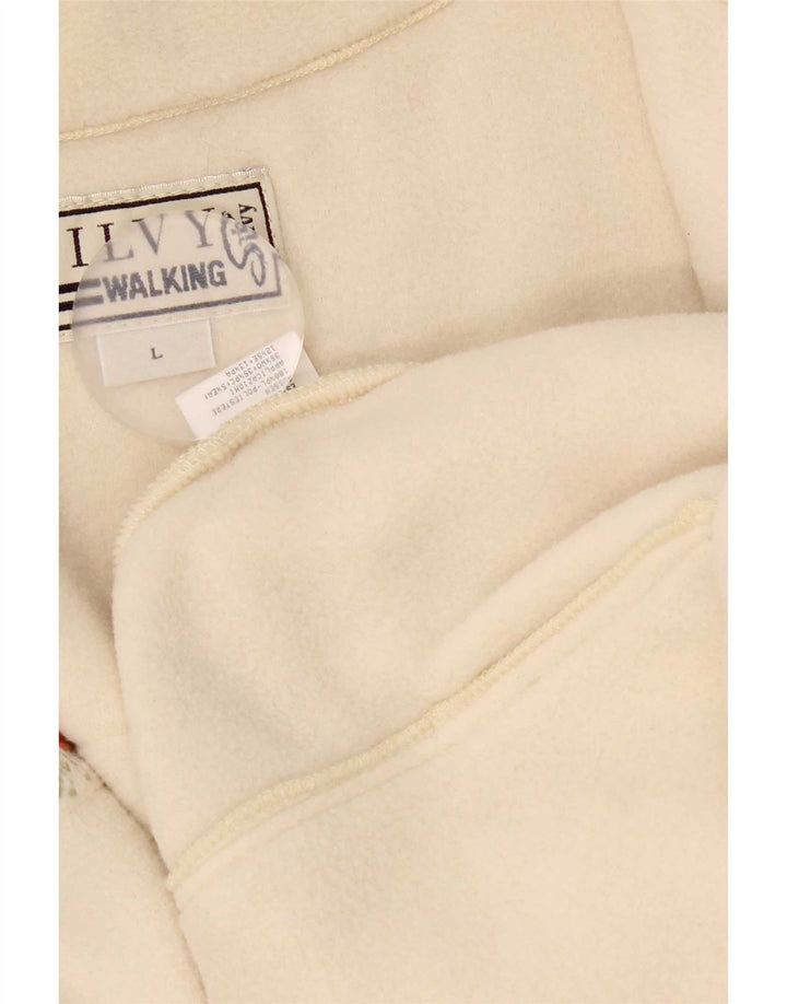 Silvy Damen Fleecejacke UK 16 Large Beige Floral Polyester