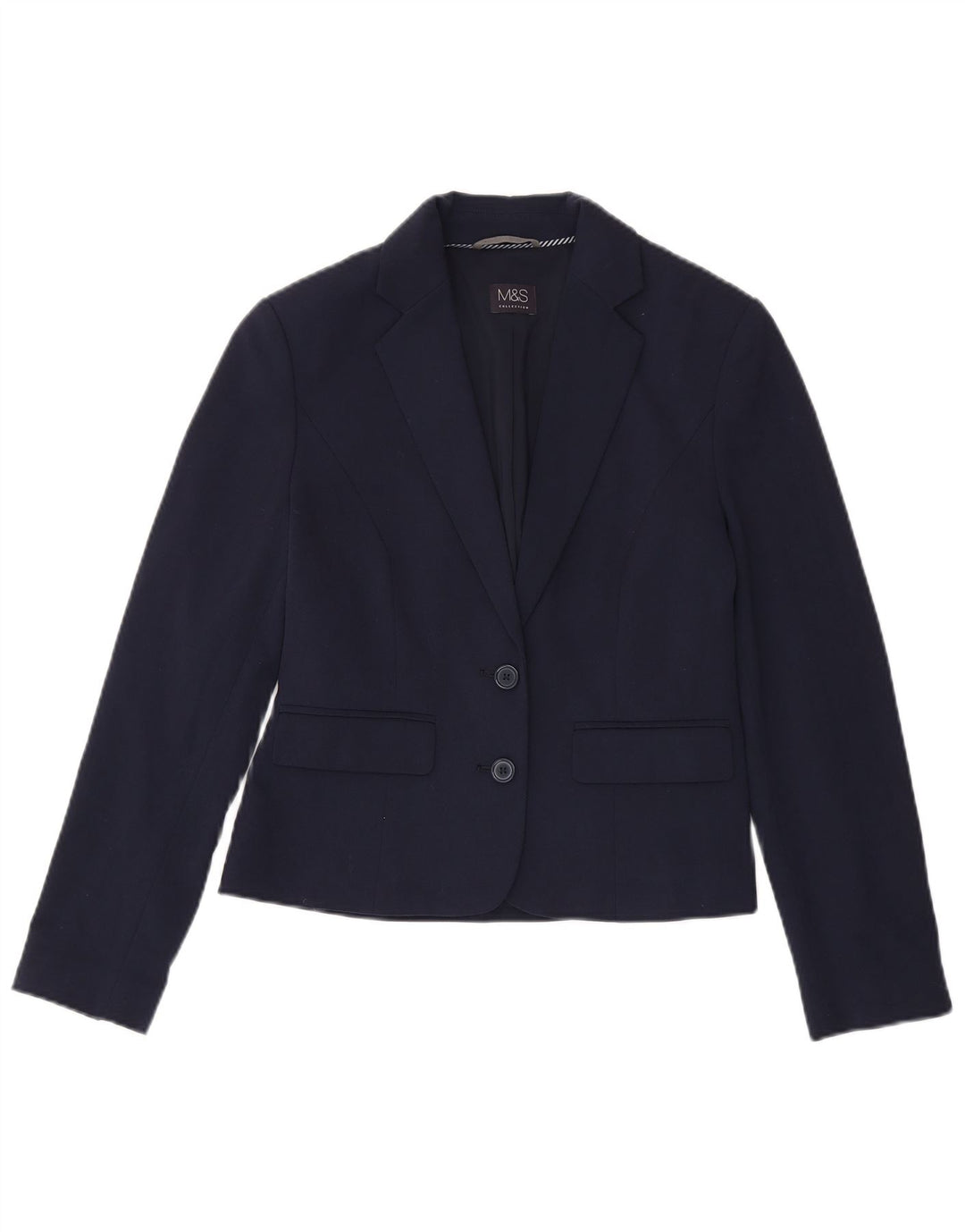 Marks & Spencer Damen-Blazer mit 2 Knöpfen, Gr. 8, Marineblau