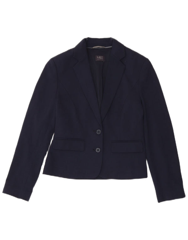 Marks & Spencer Damen-Blazer mit 2 Knöpfen, Gr. 8, Marineblau