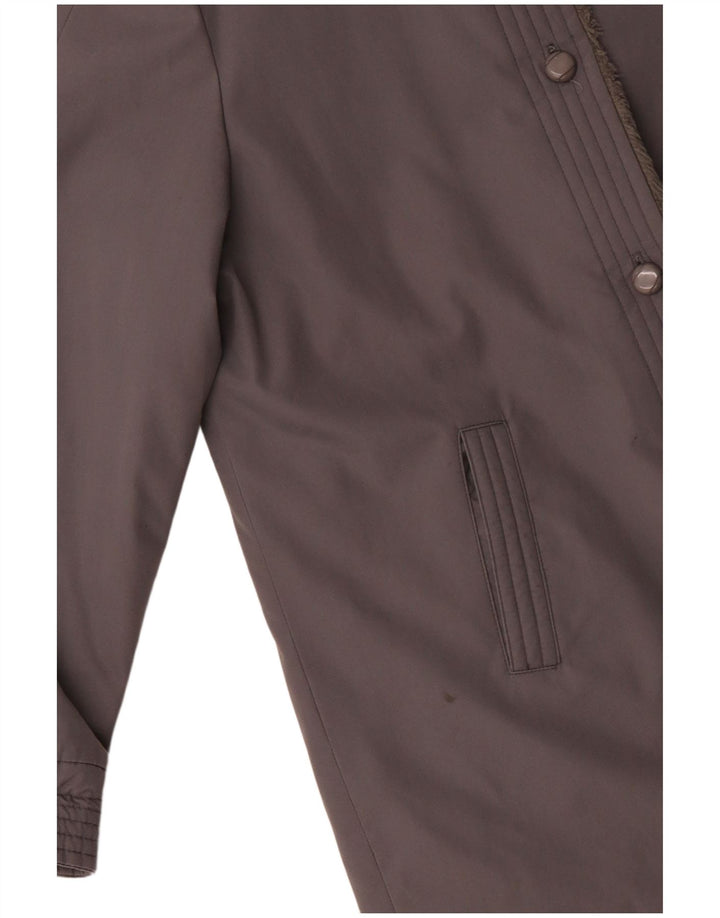 DANNIMAC Damen Sherpa-Mantel UK 18 XL Graue Baumwolle