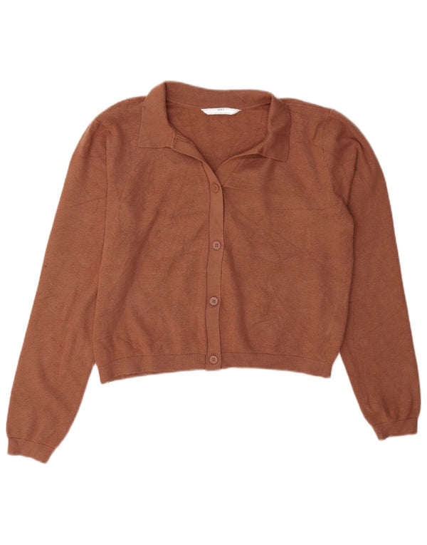 Marks & Spencer Crop Cardigan für Mädchen, 14–15 Jahre, braune Viskose