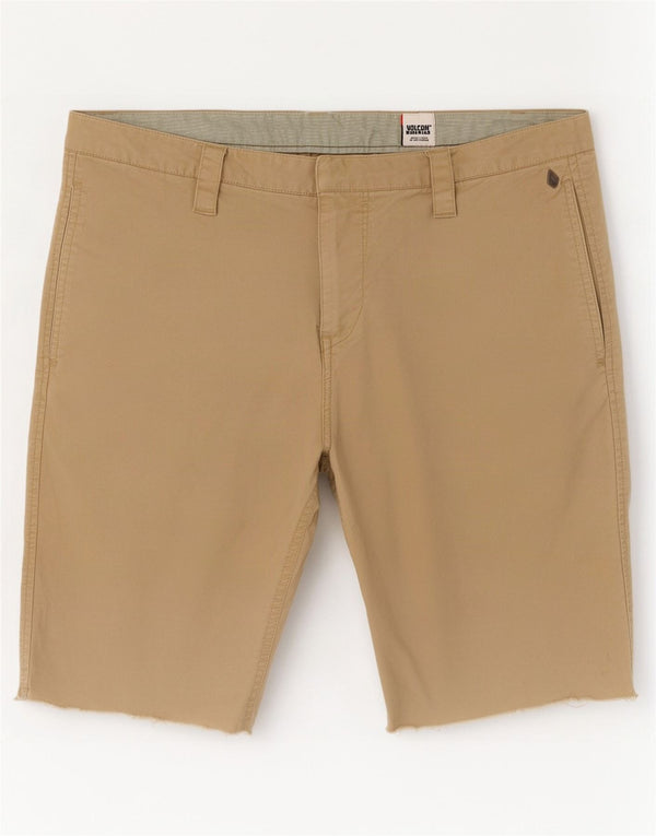 Volcom Herren Workwear Chino Shorts W34 Große braune Baumwolle