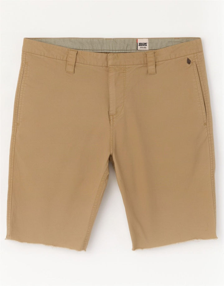 Volcom Herren Workwear Chino Shorts W34 Große braune Baumwolle