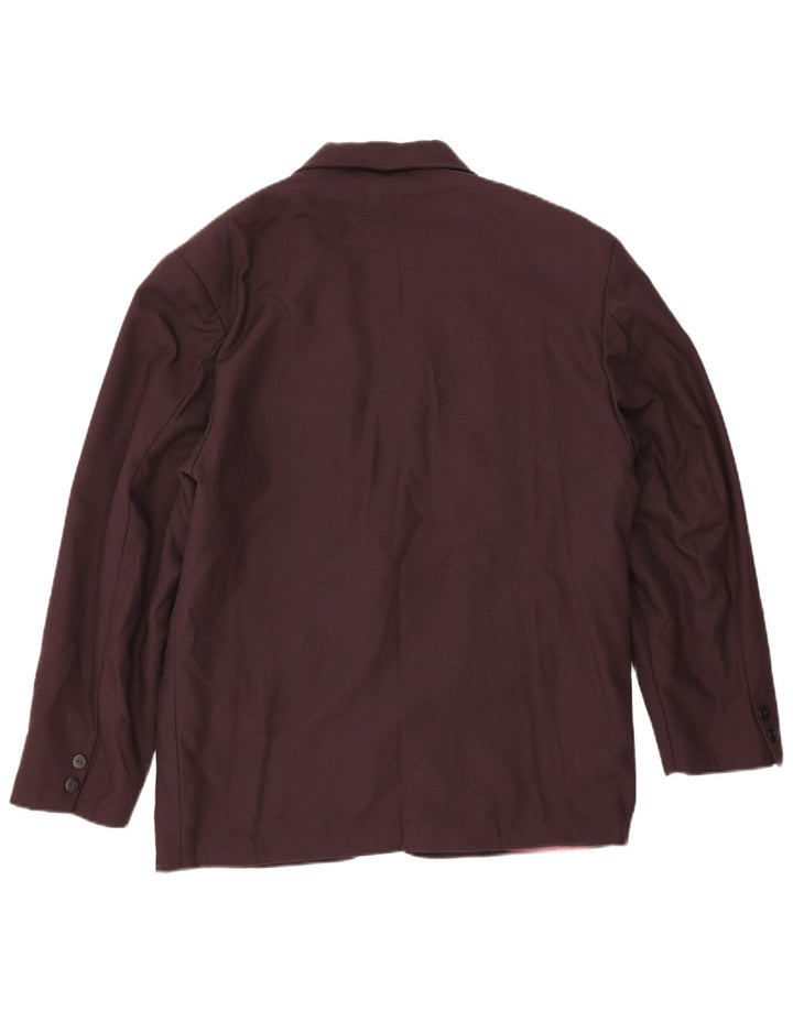 Wampum Herren-Blazer mit 2 Knöpfen, UK 38, Mittelbordeauxrote Viskose