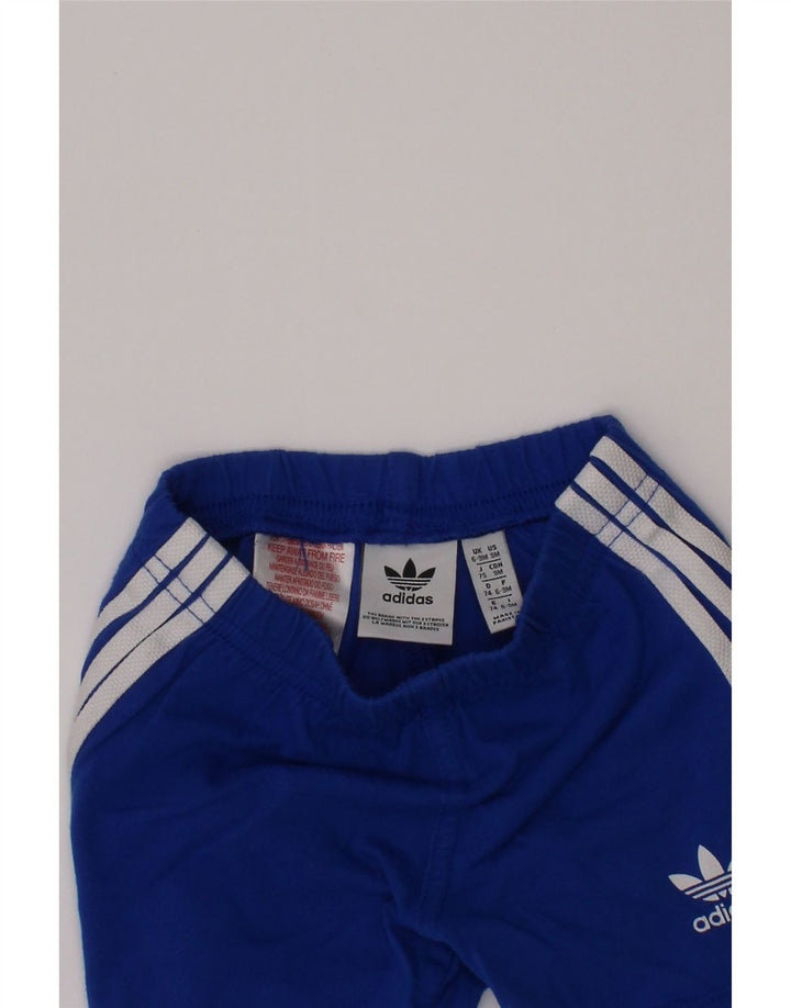 ADIDAS Baby-Jungen-Sportshorts, 6–9 Monate, blaue Baumwolle
