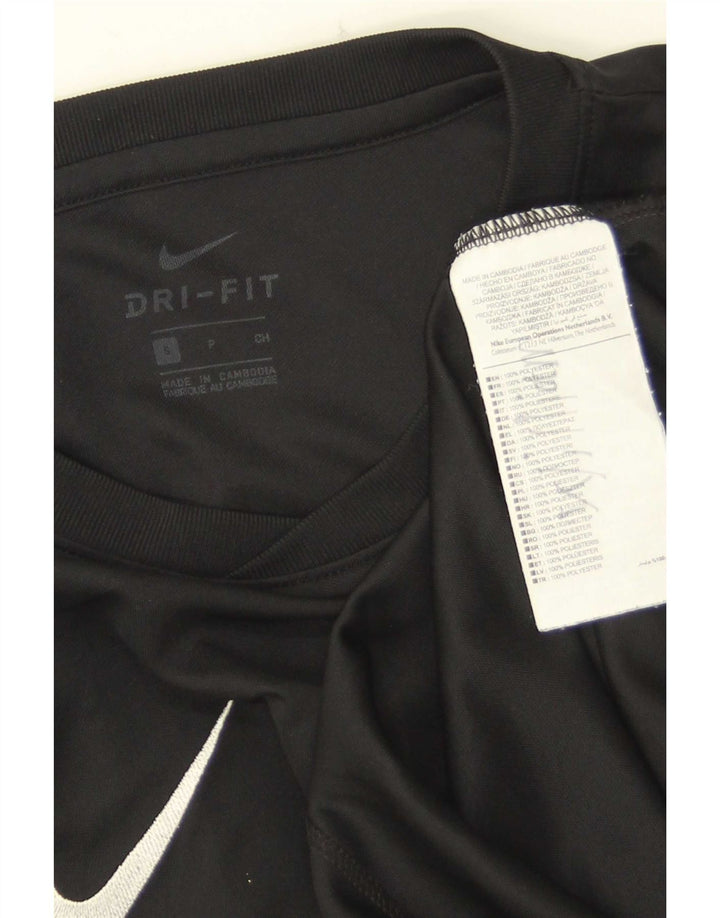 Nike Herren Dri Fit T-Shirt Top Small Schwarz Polyester
