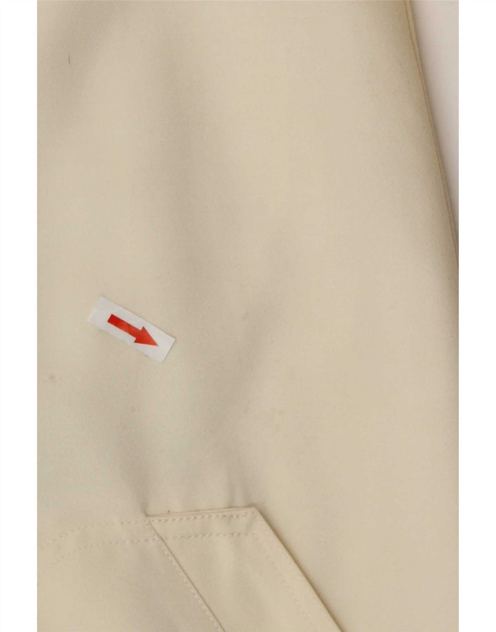 Vintage Damen Trenchcoat UK 8 Small Off White Polyester