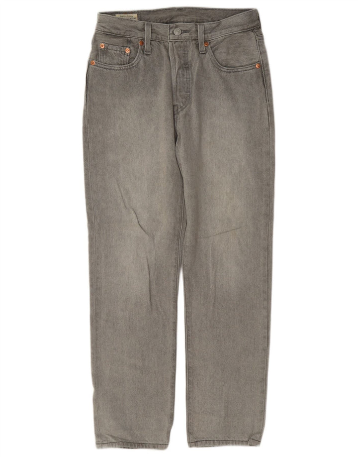 Levi's Damen 501 Straight Jeans W25 L28 Graue Baumwolle