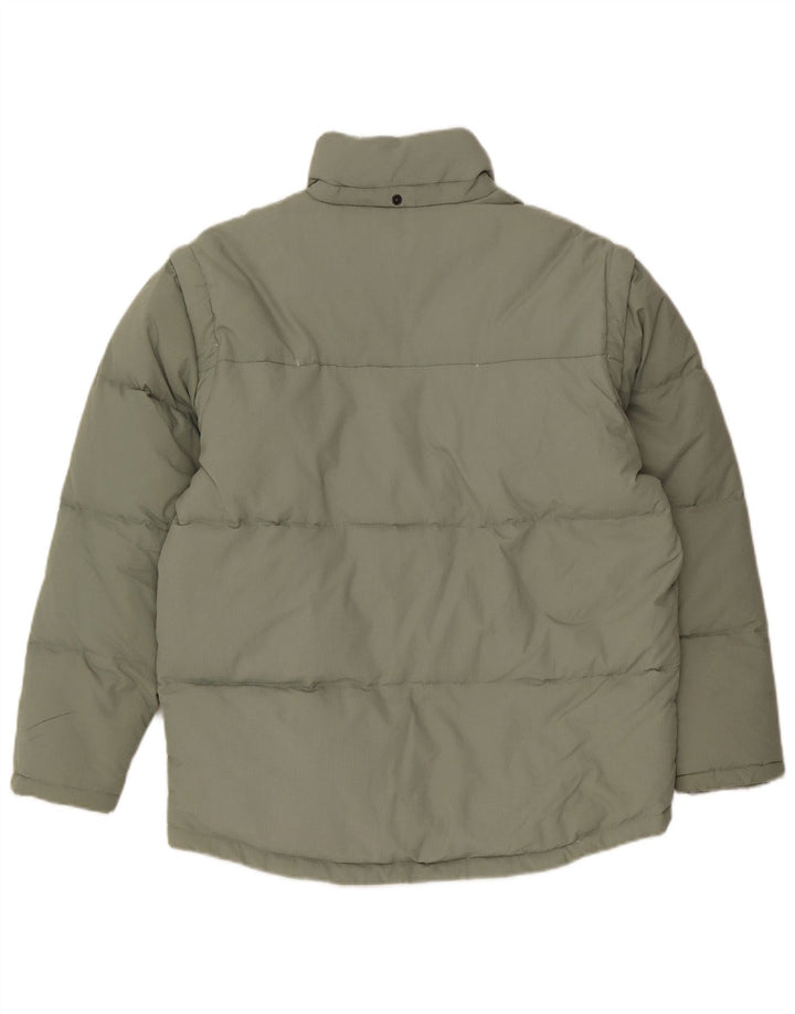 Fila Herren Wattierte Jacke UK 36 Small Khaki Polyamid