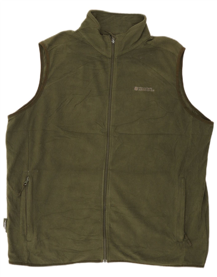 Mountain Warehouse Herren-Fleeceweste, UK 42, XL, Khaki, Polyester