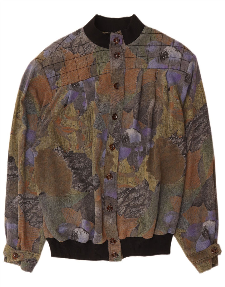 Mario Pucci Cecconi Damen Bomberjacke IT 44 Medium Mehrfarbig Blumen