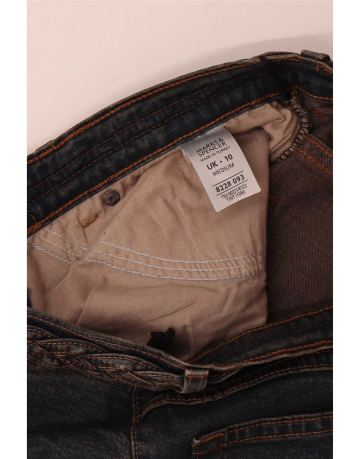 Marks & Spencer Damen Bootcut-Jeans UK 10 Small W28 L30 Marineblau