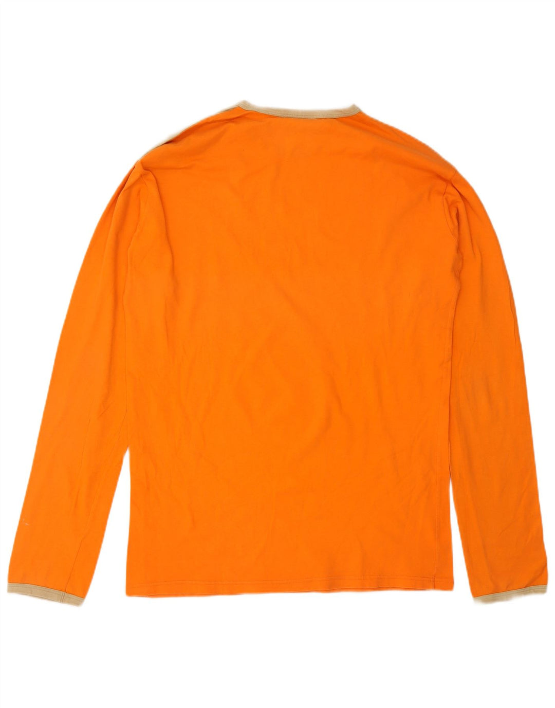 PUMA Herren Graphic Top Langarm Large Orange Colourblock Baumwolle