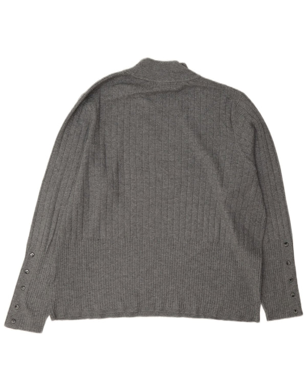 Marks & Spencer Damen-Pullover mit Rollkragen, UK 22 3XL, graue Viskose
