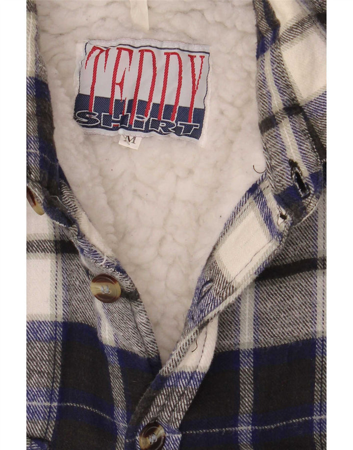 Vintage Herren Holzfäller-Flanellhemd Mittel Marineblau kariert