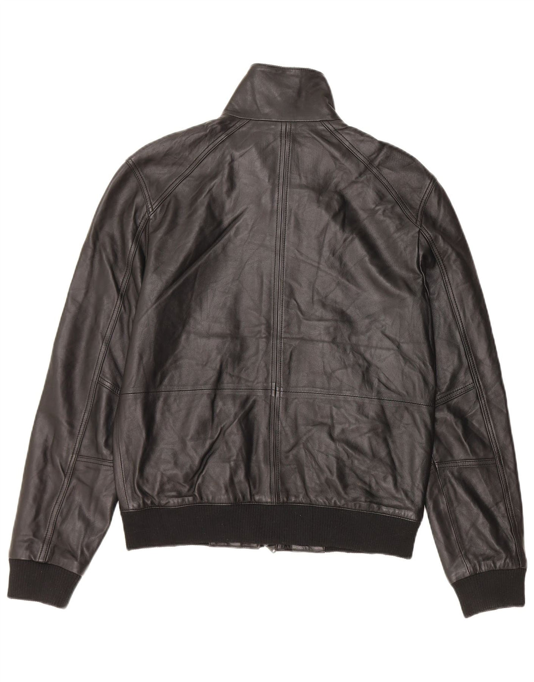 Dkny Herren Lederjacke UK 36 Small Schwarzes Leder