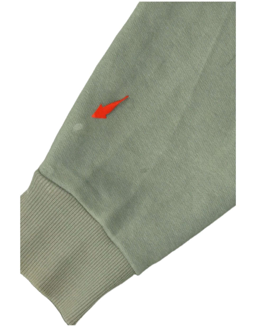 Reebok Damen Crop Asymmetric Hoodie Pullover UK 12/14 Mittelgrüne Baumwolle