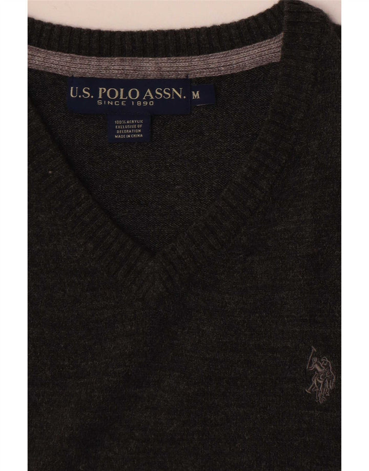 U.S. Polo Assn. Herren-Weste-Tanktop aus mittelgrauem Acryl