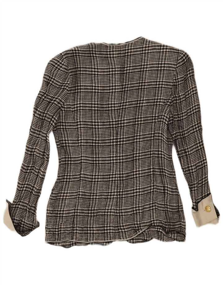 Roccobarocco Damen-Strickjacke IT 44 Medium Black Houndstooth