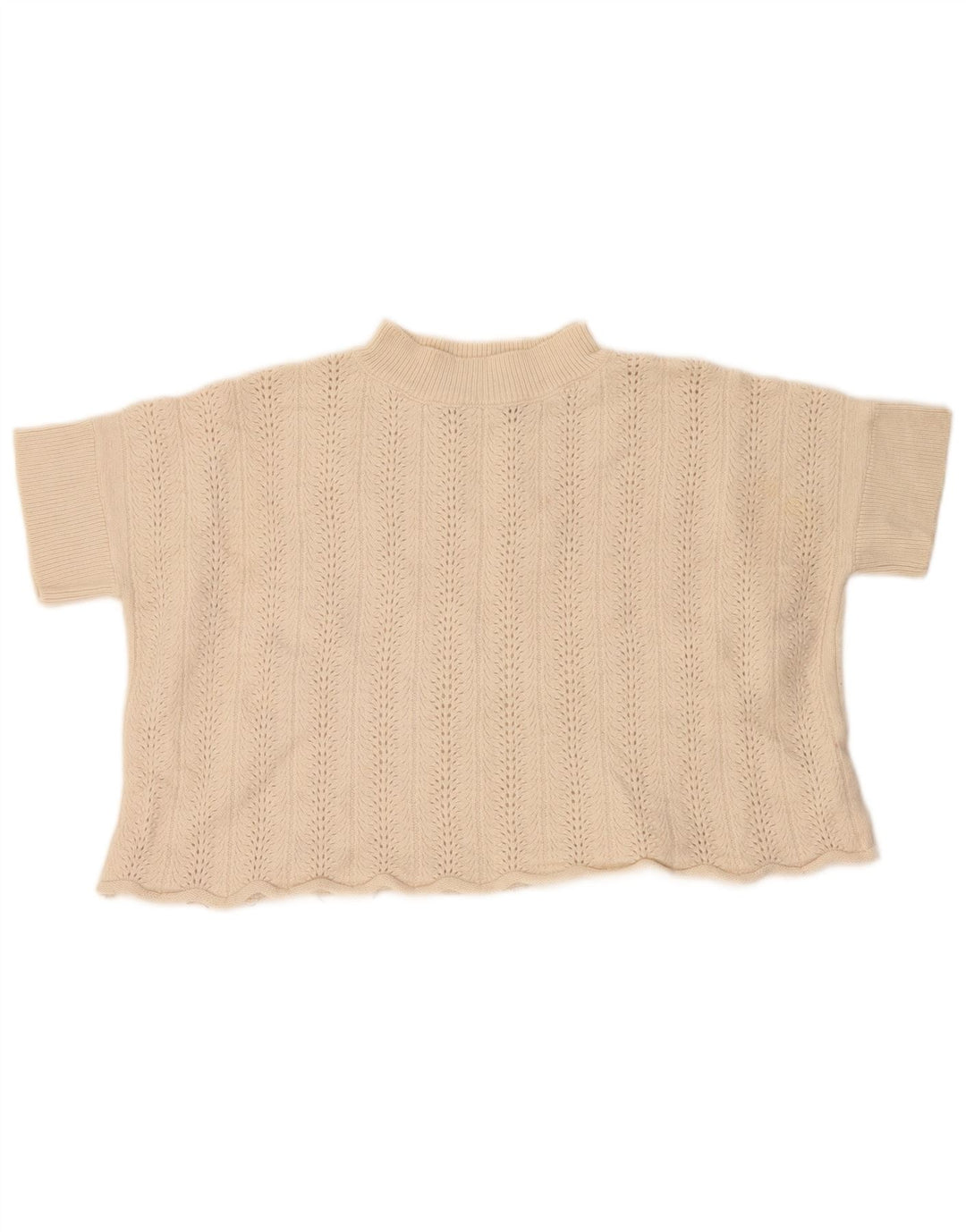 French Connection Damen Crop Rollkragenpullover Pullover UK 10 Small Off Wh