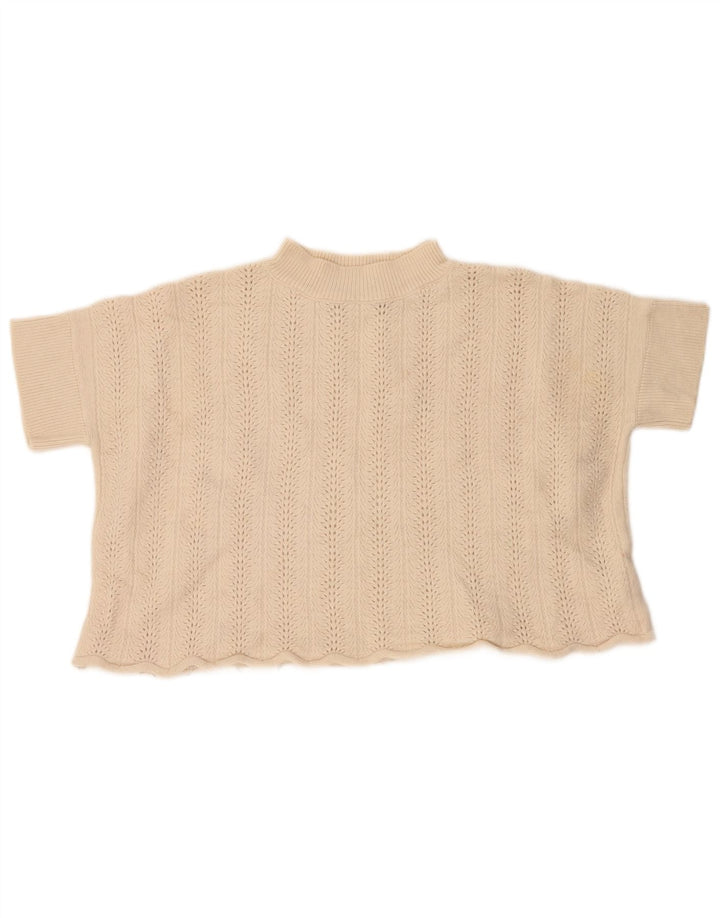 French Connection Damen Crop Rollkragenpullover Pullover UK 10 Small Off Wh