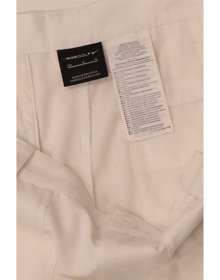 Nike Herren Chino Shorts W34 Large Weiß Polyester
