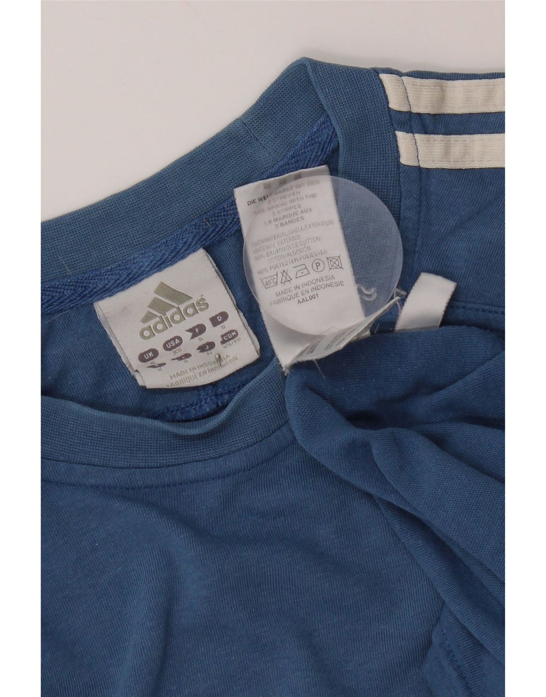 Adidas Herren T-Shirt Top Small Blau Baumwolle