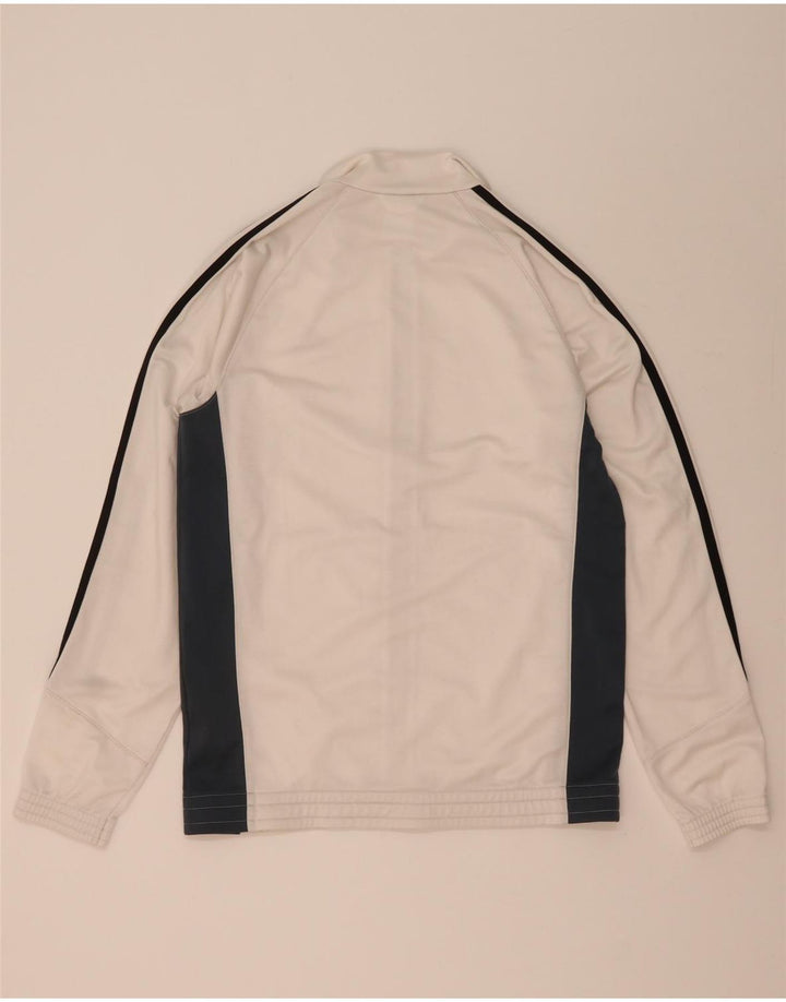 Adidas Herren-Trainingsanzugoberteil, UK-Größe 36/38, Größe S, Weiß, Colourblock-Polyester
