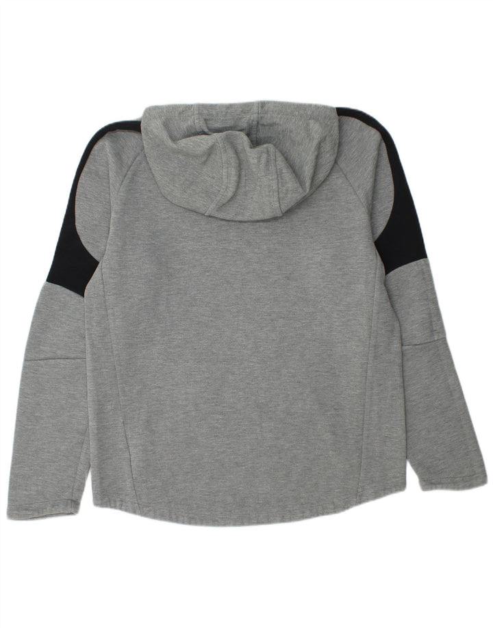 Puma Herren-Kapuzenpullover aus mittelgrauer Colourblock-Baumwolle