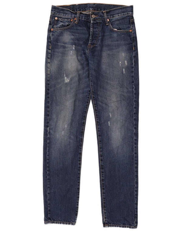 Levi's Jungen 501 Distressed Straight Jeans 15–16 Jahre W30 L32 Blaue Baumwolle