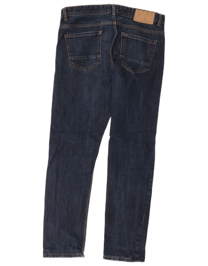 Zara Herren Slim Jeans EU 40 Medium W32 L29 Marineblau Baumwolle