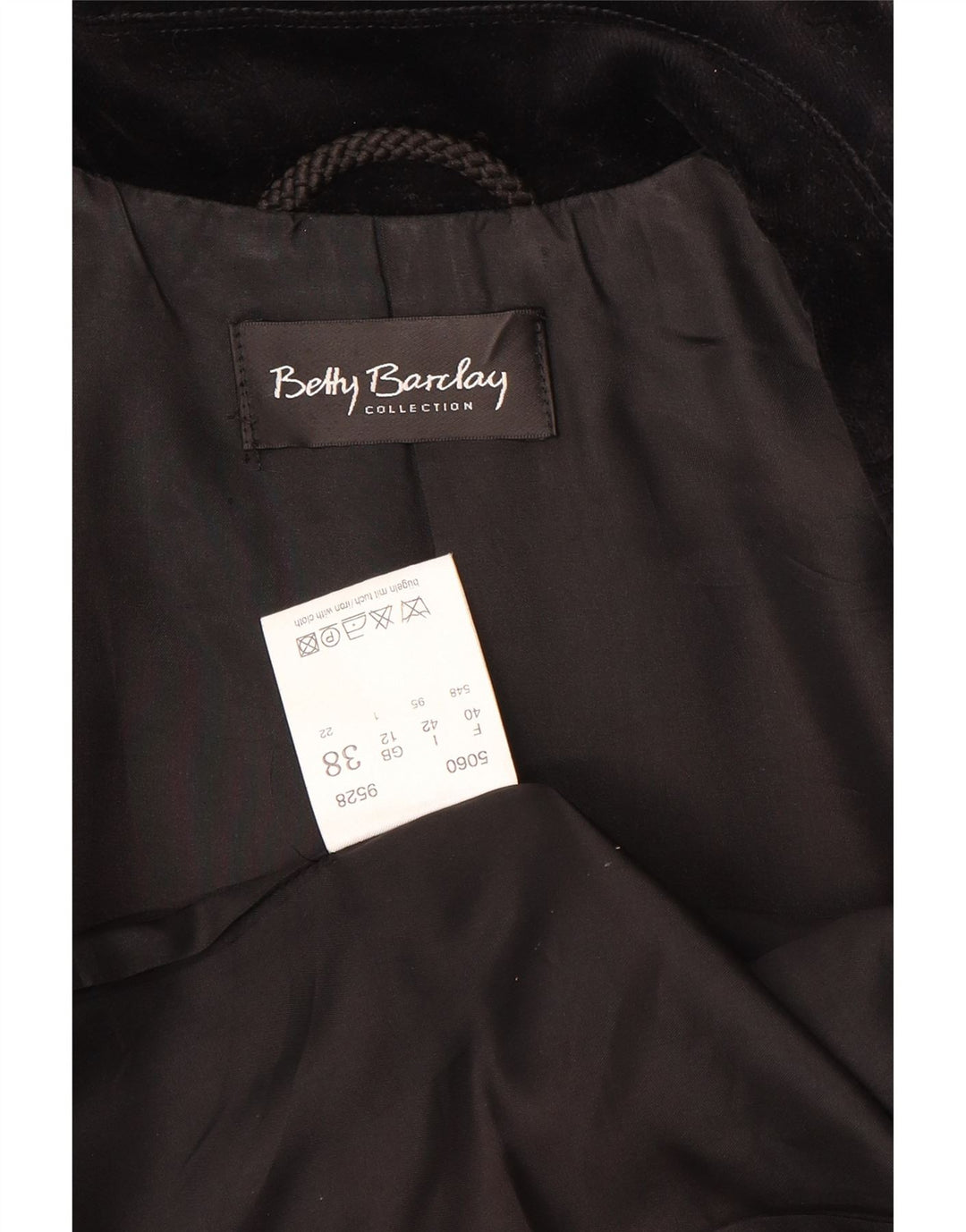 Betty Barclay Damen 3-Knopf-Blazerjacke UK 12 Mittelschwarz geblümt