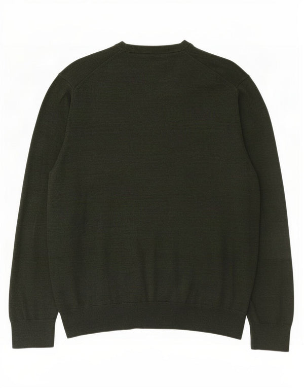 Marks & Spencer Herren-Pullover mit Rundhalsausschnitt, 2XL, Khaki, Baumwolle