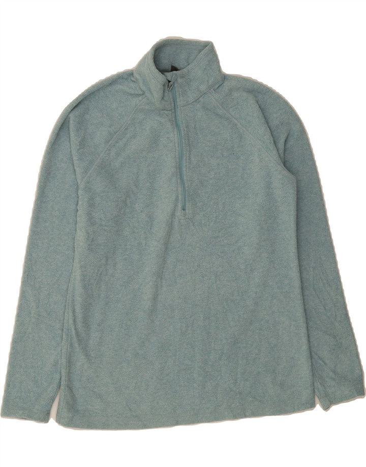 EDDIE BAUER Womens Zip Neck Fleece Jumper UK 10 Small Blue Polyester Vintage Eddie Bauer and Second-Hand Eddie Bauer from Messina Hembry 