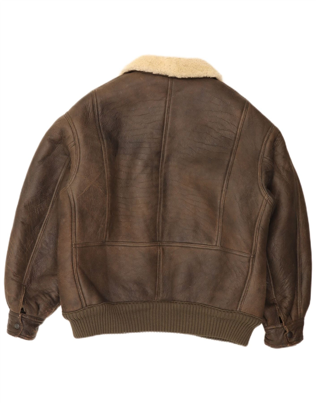 Vintage Herren Bomber Shearling Jacke UK 36 Small Brown