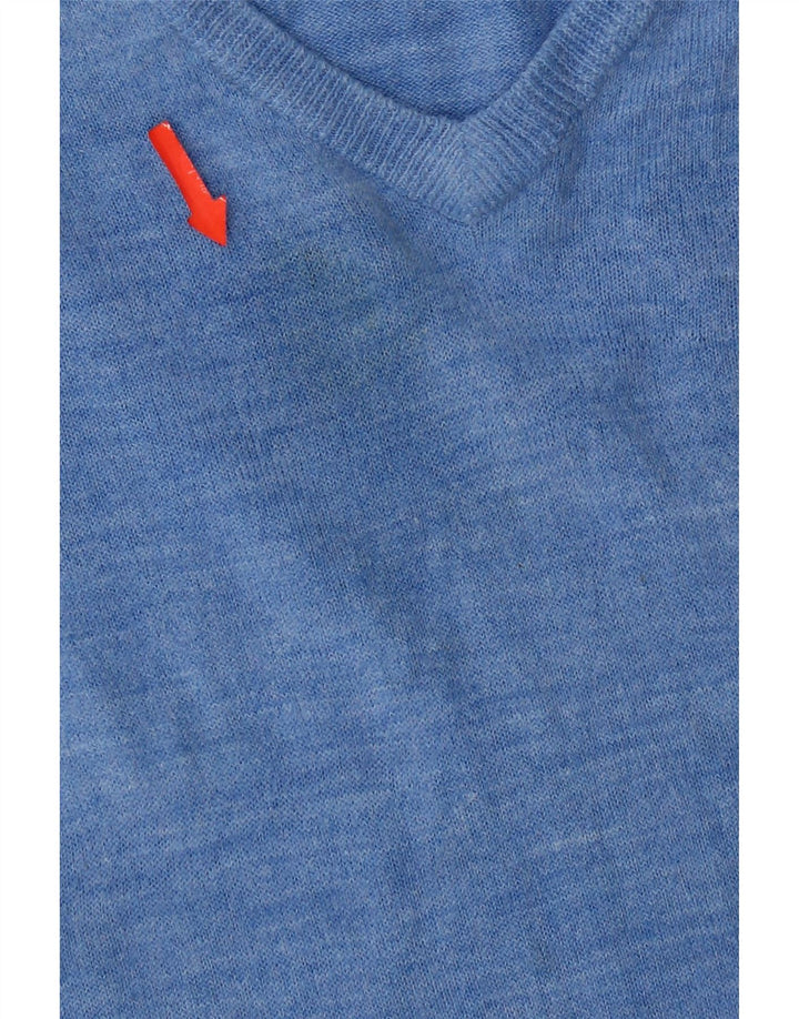 Marks & Spencer Herren-Pullover mit V-Ausschnitt, groß, Acryl, Blau