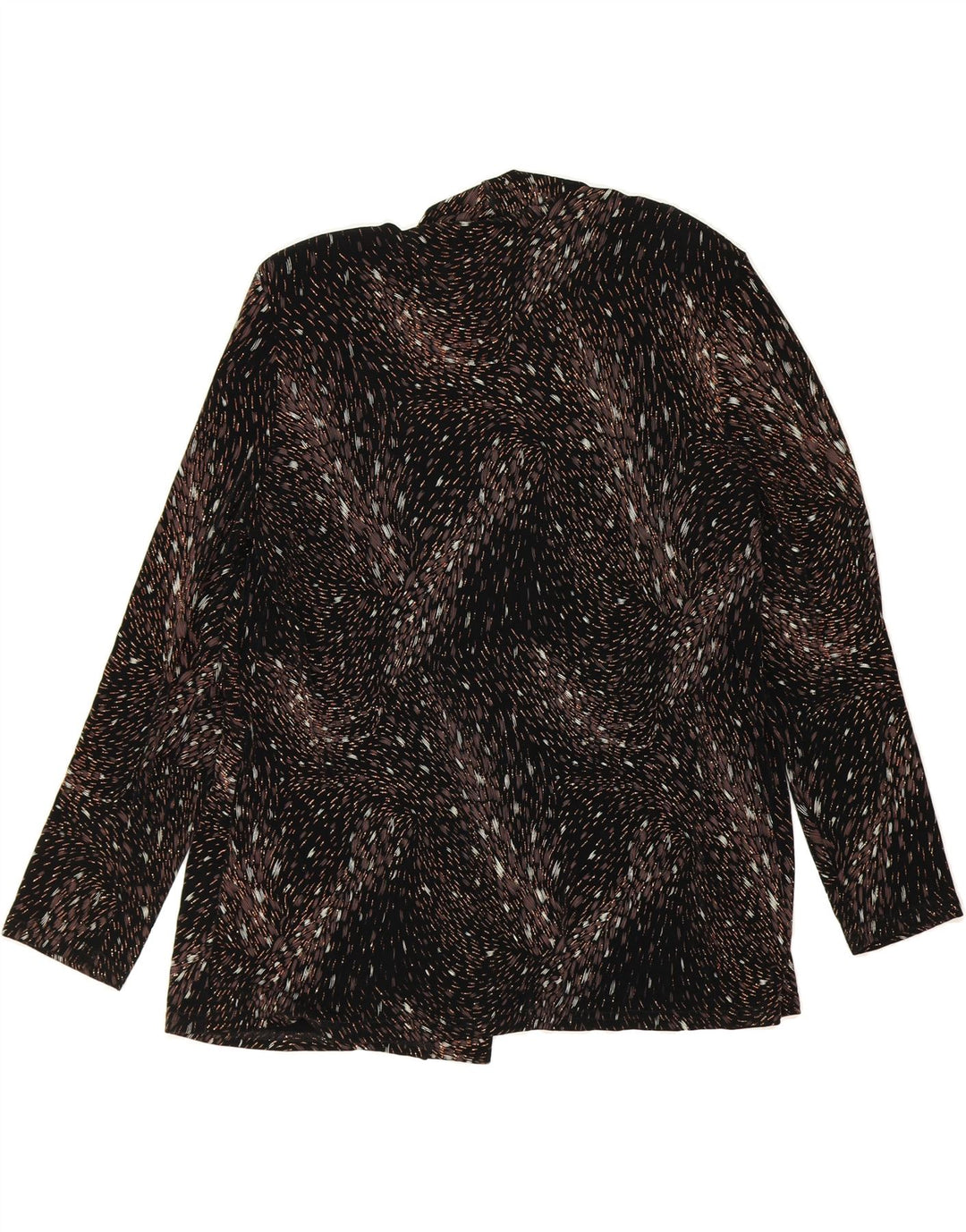 VINTAGE Womens Abstract Pattern Blazer Jacket UK 18 XL Black Polyester Vintage Vintage and Second-Hand Vintage from Messina Hembry 