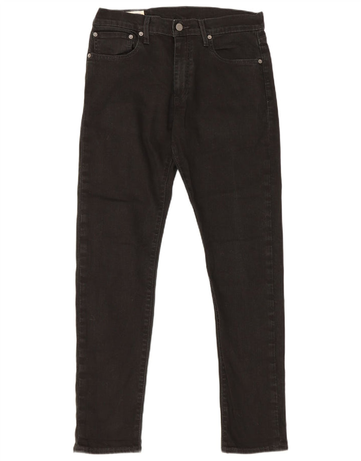 Levi's Herren Slim Jeans W31 L32 Schwarze Baumwolle